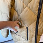 Lands' End  Long Quilted Puffer Coat Hooded Parka Tan Brown Women's XL 18 Warm Photo 3