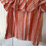 Marc New York ‎ Orange And White Stripe Top Large Photo 3