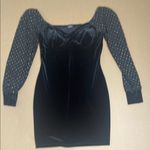 Elegant Black Bodycon Dress with Sweetheart Neckline and Bishop Sleeves Size L Photo 3