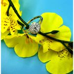 1 ct Moissanite Round Cut Ring with Moissanite Accents Size 8 Silver Photo 3