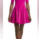 Black Halo  Bambi Mini Dress Puff Sleeve Skirt Pockets Berry Plum Sz 12 NWT $415 Photo 0