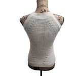 Wishlist Knit Top Womens Size M White Mock Neck Perforated Lightweight Summer Photo 2