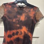 Missguided   Bodysuit - Black animal print Tie-Dye with Leopard Sleeves Photo 5