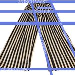 VINTAGE 1980'S MISTY LANE BLACK & WHITE STRIPE WIDE LEG HIGH WAIST TROUSERS (6) Photo 12