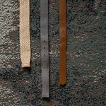 ZARA  Women's Belt Trio - Cream, Black, and Brown Photo 5