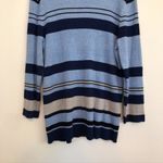 Investments NEW NWT Plus Size Blue Light Blue Black Striped Crew Neck Sweater 1X Photo 9