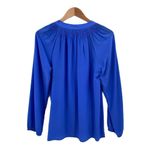Lilly Pulitzer Lily Pulitzer Elsa Blue Silk Gathered Blouse S Photo 3