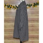 Madewell  Black & White Plaid Midi Shirt Dress Size M Long Sleeve Pockets Buttons Photo 4