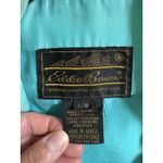 Eddie Bauer VINTAGE Womens Large Lightweight Coat Jacket Green Hooded Chore FLAW Photo 9