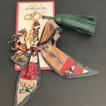 Piper K | Equestrian Motif Bag Charm Hand Painted Horse 🐎 & Tassel Green Photo 0