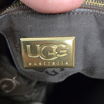 UGG Vintage Y2K  Pebbled Leather Shoulder Bag Chocolate Brown Slouchy Tote Photo 10