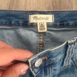 Madewell  Classic Blue Denim Mini Skirt 30 Rigid Denim A line Raw hem Photo 2