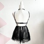 Black Lace Babydoll Tank Top, Goth Whimsigoth Grunge Indie Sleaze Small Photo 1