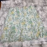 Laura Scott  Floral Flower Print Pastel Green Yellow Skirt size XL / 18 Photo 0