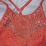Mudd High-neck Crochet Crop Top (Burnt Orange) Small (EUC) Photo 3