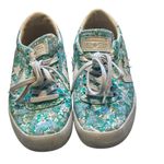 Converse  Womens Breakpoint Ox Floral Sneakers Shoes Blue Green‎ 555952C - Size 7 Photo 1