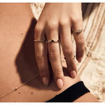 Boutique NEW‎ Women's Dainty Gold Filled Black & Synthetic Diamond Ring Size 7 Photo 12