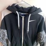 Nike  Black, White, & Neon Green Paint Splatter Print Full Zip Jacket Photo 4