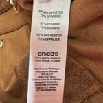 Chico's Chico’s Women's Brown Caoted Faux-Suede Worn Luggage Slim Pants Size 1 US 8 - M Photo 7