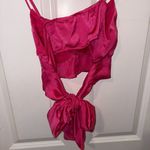 Altar'd State  Vibrant Pink Tie-back Blouse Photo 2