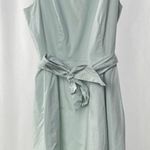 L.L. Bean Signature Cotton Belted Colorblock Dress in Blue Black‎ White Size 2P Photo 0