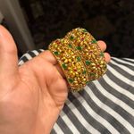 Indian Jewelry 2 PC Bollywood Gold Plated Chur New Style Trendy Kada Set Photo 5