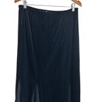 Jessica Howard  Maxi Skirt 14 Black Velvet Mesh Flared Hem Whimsigoth Gothic Photo 2