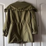 Gianni Bini  Utility Jacket Army Green Olive Funnel Collar Drape Collar Size XS Photo 2