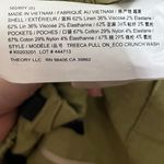 Theory  Pants Women’s Size 0 Dark Olive Work Everyday Pull On Linen Photo 9