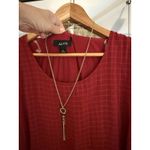 NWT Alyx Women's‎ XLTop Long Sleeve Red Blouse Open Sleeve Pleated Dressy Career Size XL Photo 4