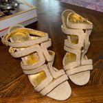Tory Burch Metallic Gold and Tan Heels 10 1/5 Photo 1