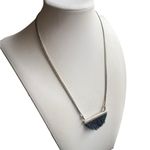 Madewell  Adjustable Silver and Blue Tassel Necklace Photo 2