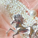 Silver Tone Galloping Horse Brooch Vintage Equestrian Animal Pin Jewelry Country Photo 2