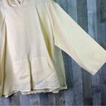 Bryn Walker  Size Small (Oversized) 100% Linen Yellow Hoodie Shirt With Pockets Photo 2