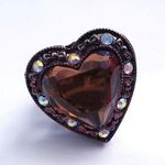 Betsey Johnson RARE VINTAGE  Heart Locket Ring Photo 0