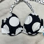 Bleu Rod Beattie  Womens Swimwear Black Size 4 Underwire Bikini Top Polka Dot New Photo 2