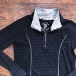 PINK - Victoria's Secret PINK Yoga • black 1/4 zip Victoria's Secret pullover athletic mock neck logo Photo 1