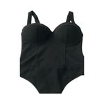 Haute Monde Bustier / Corset Thong Bodysuit. Black. Size Small Photo 7