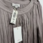 Aritzia Wilfred Gray Pleated Tie Front Sundress Photo 3