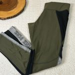 Victoria's Secret  Pink‎ Ultimate Fleece-Lined Leggings Olive Green Mesh Large Photo 3