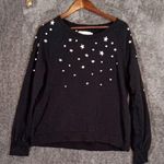 Billy T Black Sweater with Star Accents Pullover Crewneck Womens Medium Photo 0