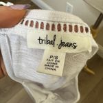Tribal Jeans stylish top features delicate eyelet fabric on cap sleeves White Size undefined Photo 2