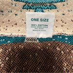 Sugar Street Weavers Western Aztec Print Jacket One Size Turquoise Brown Ivory Blue Photo 5