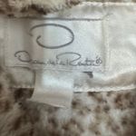 Oscar de la Renta  Women's Leopard Print Plush Robe Belted Shawl Collar Cozy Photo 3