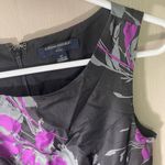 Banana Republic  dress 4p Floral feather Sleeveless Dress Black and Purple Photo 3