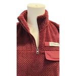 Magellan Outdoors Classic Fit Womens Med Sweater Waffle Fleece Burgundy Soft Photo 1