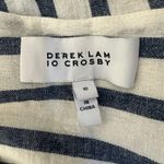 Derek Lam 10 Crosby Linen Blend Stripes Patch Pockets Shirt Photo 3