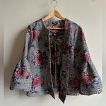 Alfani  brocade puff sleeve jacket size large EUC Photo 4