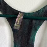 Free People  Racerback Top / Tunic Black and Green with Lace Photo 6