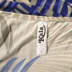 Women’s Sexy Kala Tropical Print Dress Stretchy Soft Liteweight Blue Size Large Photo 5